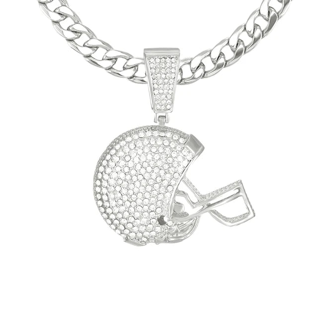 Iced out hot sale football chain